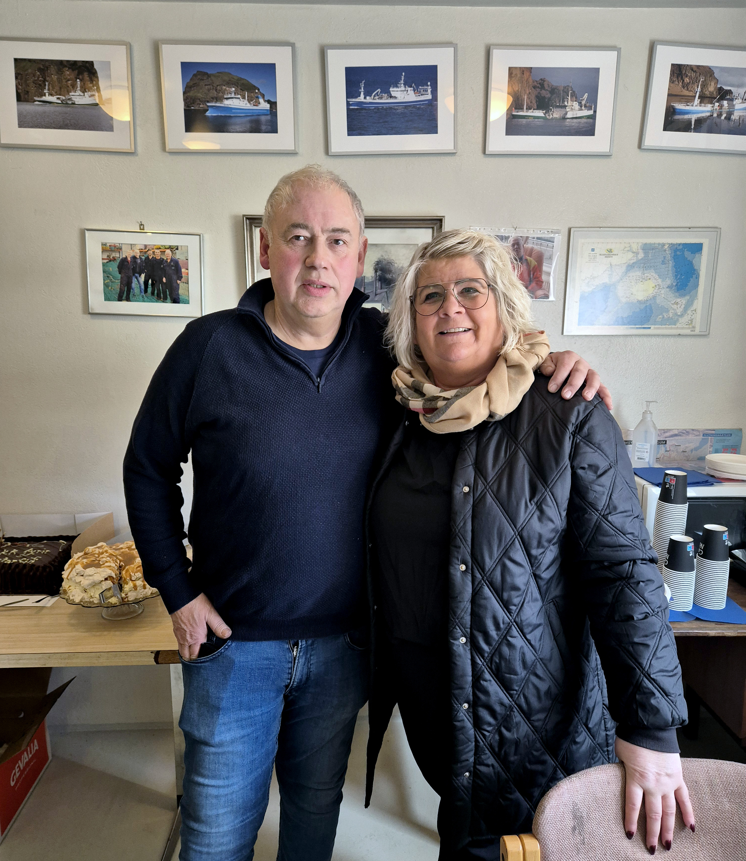 Addi og Hulda í kveðjuhófinu.